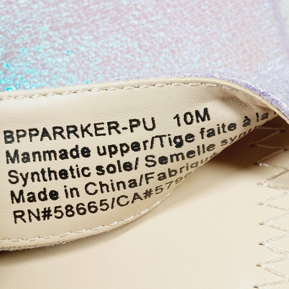 New BP. Parrker Platform Purple Metallic Party Heel Sandals B377 - Picture 11 of 14